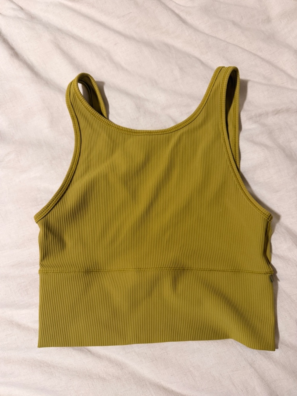 Power Pivot Ribbed Tank Top - Green - Size 8